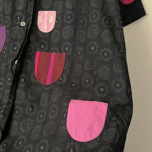 Vintage MARIMEKKO Kihlatasku Shapes Pattern Pocket Icon Dress Size EU 34; US 4/6 - Picture 6 of 7
